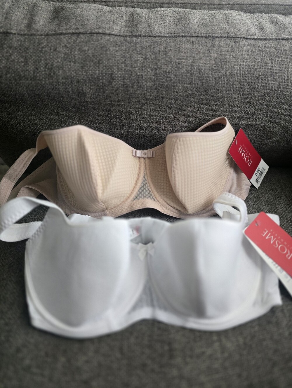 2 ROSME- Beige & White Underwire Bras